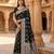 Black soft silk blend saree with zari weaving meenakari design