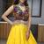 YELLOW RAYON COTTON EMBROIDERY NAVRATRI CHANIYA CHOLI- full stitched free size