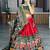 RED DHOLA SILK EMBROIDERY NAVRATRI CHANIYA CHOLI- full stitched free size