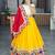 YELLOW  RAYON COTTON EMBROIDERY  SEMI STICHED NAVRATRI CHANIYA CHOLI