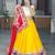 YELLOW  RAYON COTTON EMBROIDERY  SEMI STICHED NAVRATRI CHANIYA CHOLI