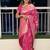 Pink soft silk blend saree with zari weaving meenakari design