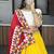 YELLOW  RAYON COTTON EMBROIDERY  SEMI STICHED NAVRATRI CHANIYA CHOLI