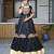 BLACK RAYON COTTON EMBROIDERY NAVRATRI TOP CHANIYA CHOLI- full stitched free size