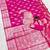 Pink soft silk blend saree with zari weaving meenakari design