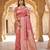 Onion pink soft silk blend saree with zari weaving meenakari design