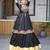 BLACK RAYON COTTON EMBROIDERY NAVRATRI TOP CHANIYA CHOLI- full stitched free size