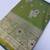 Green soft silk blend saree with zari weaving meenakari design