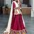 MAROON WHITE RAYON COTTON EMBROIDERY NAVRATRI TOP CHANIYA CHOLI- full stitched free size