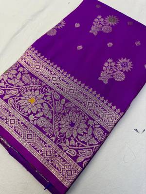 Wine soft silk blend saree with zari weaving meenakari design 2
