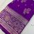 Wine soft silk blend saree with zari weaving meenakari design