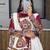 MAROON WHITE RAYON COTTON EMBROIDERY NAVRATRI TOP CHANIYA CHOLI- full stitched free size