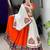 ORANGE RAYON COTTON EMBROIDERY NAVRATRI TOP CHANIYA CHOLI- full stitched free size