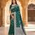 Sea green soft silk blend saree with zari weaving meenakari design