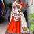 ORANGE RAYON COTTON EMBROIDERY NAVRATRI TOP CHANIYA CHOLI- full stitched free size