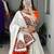 ORANGE RAYON COTTON EMBROIDERY NAVRATRI TOP CHANIYA CHOLI- full stitched free size