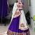 PURPLE WHITE RAYON COTTON EMBROIDERY NAVRATRI TOP CHANIYA CHOLI- full stitched free size