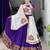 PURPLE WHITE RAYON COTTON EMBROIDERY NAVRATRI TOP CHANIYA CHOLI- full stitched free size