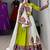 GREEN WHITE RAYON COTTON EMBROIDERY NAVRATRI TOP CHANIYA CHOLI- full stitched free size