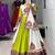 GREEN WHITE RAYON COTTON EMBROIDERY NAVRATRI TOP CHANIYA CHOLI- full stitched free size