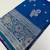 Teal soft silk blend saree with zari weaving meenakari design