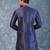 navy blue  kurta dhoti  set for men with embroidered work