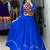 BLUE RAYON COTTON EMBROIDERY  SEMI STICHED NAVRATRI  TOP CHANIYA CHOLI