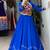 BLUE RAYON COTTON EMBROIDERY  SEMI STICHED NAVRATRI  TOP CHANIYA CHOLI