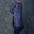 navy blue  kurta dhoti  set for men with embroidered work