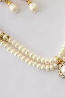 Real Pearls Double String Pearls Set 