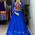 BLUE RAYON COTTON EMBROIDERY  SEMI STICHED NAVRATRI  TOP CHANIYA CHOLI