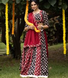 MULTI COLOR RAYON COTTON EMBROIDERY NAVRATRI TOP CHANIYA CHOLI- full stitched free size