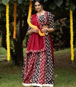 MULTI COLOR RAYON COTTON EMBROIDERY NAVRATRI TOP CHANIYA CHOLI- full stitched free size