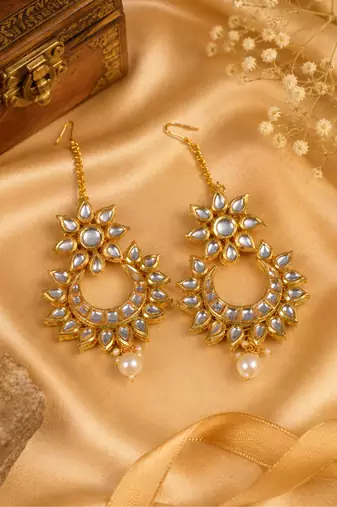 Surya Pushp Premium Kundan Earrings
