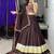 BRAWN RAYON COTTON EMBROIDERY NAVRATRI TOP CHANIYA CHOLI- full stitched free size
