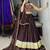BRAWN RAYON COTTON EMBROIDERY NAVRATRI TOP CHANIYA CHOLI- full stitched free size