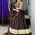 BRAWN RAYON COTTON EMBROIDERY NAVRATRI TOP CHANIYA CHOLI- full stitched free size