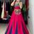 GAJARI NAVY BLUE RAYON COTTON EMBROIDERY NAVRATRI TOP CHANIYA CHOLI- full stitched free size