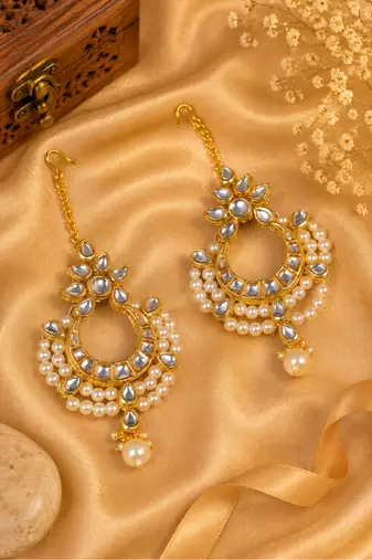 Chandrika Pearl Premium Kundan Earrings