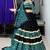 GREEN BLACK RAYON COTTON EMBROIDERY NAVRATRI TOP CHANIYA CHOLI- full stitched free size