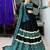 GREEN BLACK RAYON COTTON EMBROIDERY NAVRATRI TOP CHANIYA CHOLI- full stitched free size