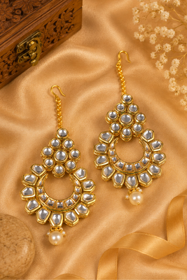 Diya Floral Premium Kundan Earrings 2