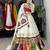 OFF WHITE RAYON COTTON EMBROIDERY NAVRATRI TOP CHANIYA CHOLI- full stitched free size
