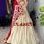 CREAM RAYON COTTON EMBROIDERY NAVRATRI TOP CHANIYA CHOLI- full stitched free size