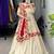 CREAM RAYON COTTON EMBROIDERY NAVRATRI TOP CHANIYA CHOLI- full stitched free size