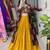 MUSTERD BLACK   RAYON COTTON EMBROIDERY  SEMI STICHED NAVRATRI CHANIYA CHOLI