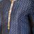 navy blue  kurta dhoti  set for men with embroidered work
