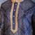 navy blue  kurta dhoti  set for men with embroidered work