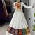 WHITE RAYON COTTON EMBROIDERY  SEMI STICHED NAVRATRI CHANIYA CHOLI