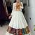 WHITE RAYON COTTON EMBROIDERY  SEMI STICHED NAVRATRI CHANIYA CHOLI
